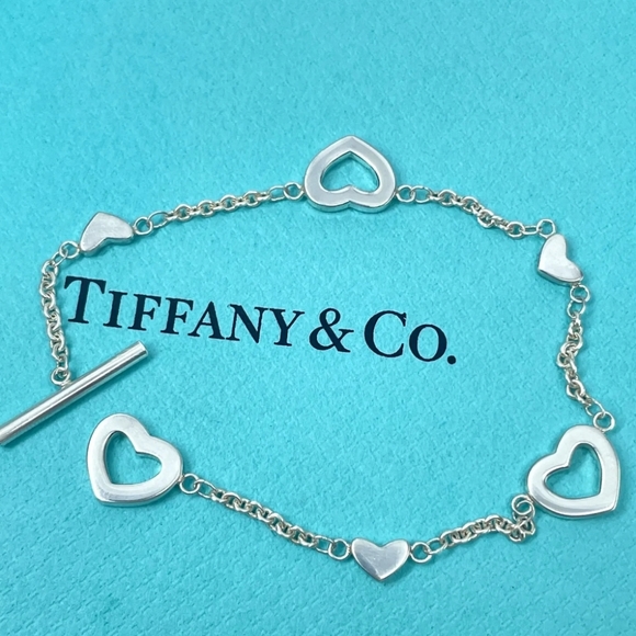 Tiffany & Co. Jewelry - Tiffany & Co. heart bracelet sterling silver 7.284 inches length nwot